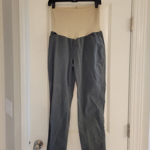 Olive Green Maternity Pants (Trouser)w/ Belly Band